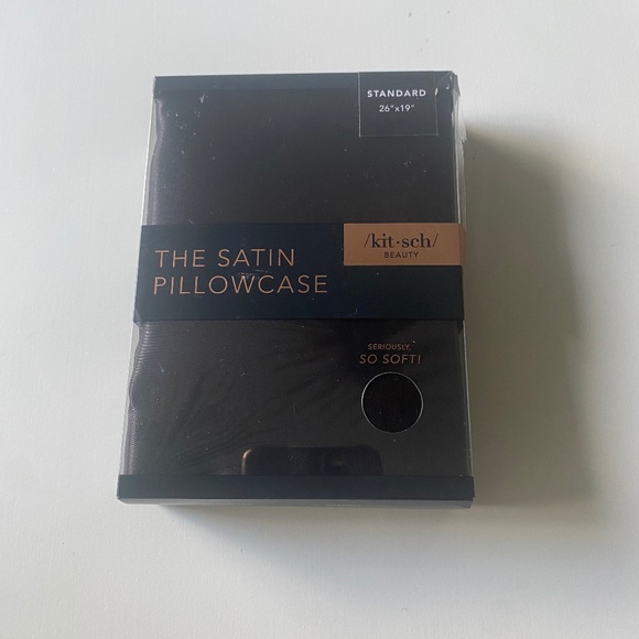 NWT Black Standard Satin Pillowcase - Picture 1 of 2